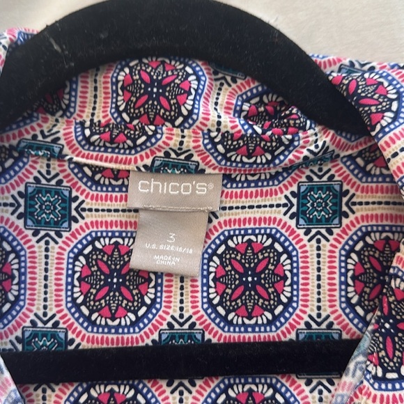 Chicos Medallion-Print Shirt midi Dress size 18 - Picture 6 of 7
